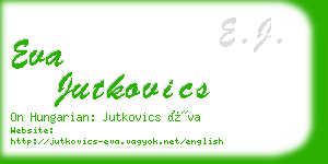 eva jutkovics business card